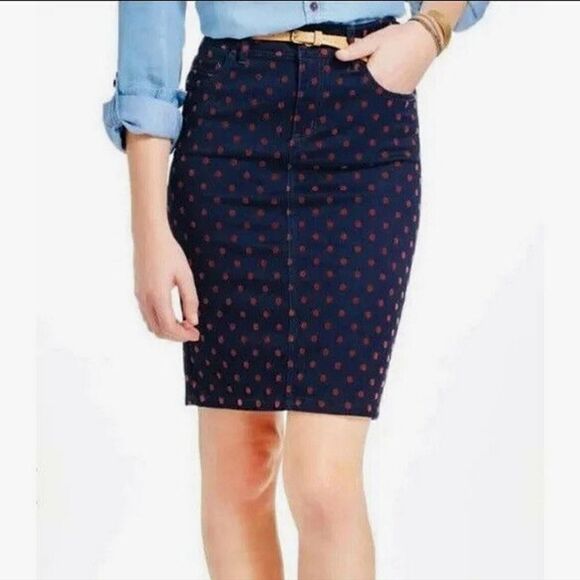 PILCRO and the Letterpress Coral Polka Dot Skirt Size 28 - Picture 1 of 10